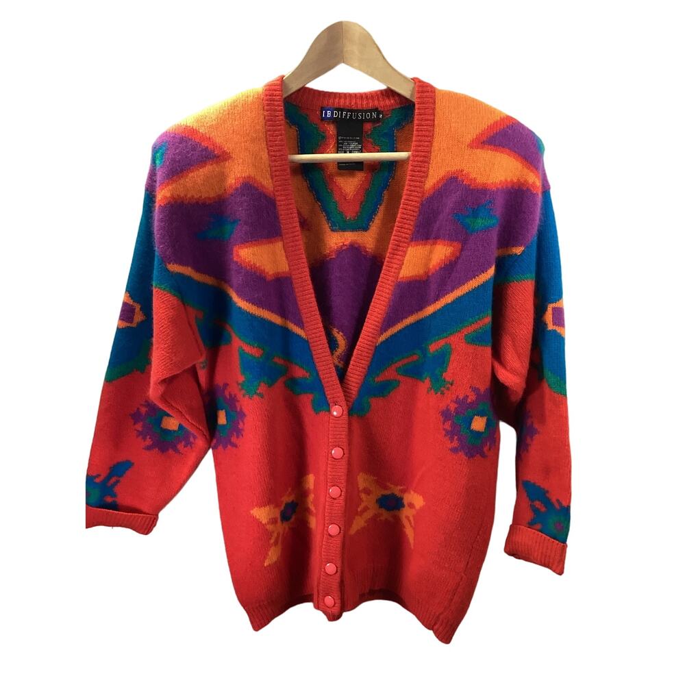 Vibrant Multicolor Cardigan Sweater